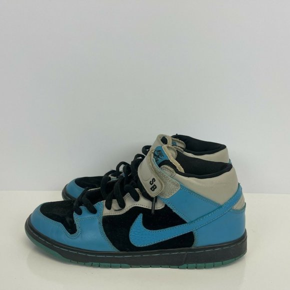 Nike Other - Nike Dunk Pro Mid Pro Shoes Aqua Fuel Blue Black Grey 2008 Release Mens 10.5